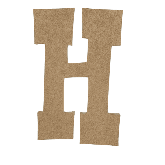 Wooden Letter Unfinished, Rustler Font, Craft Cutout