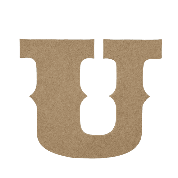 Wooden Letter Unfinished, Saddlebag Font, Craft Cutout