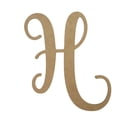 thumbnail image 1 of Wooden Letter Unfinished, Starfish Font, Craft Cutout, 1 of 3