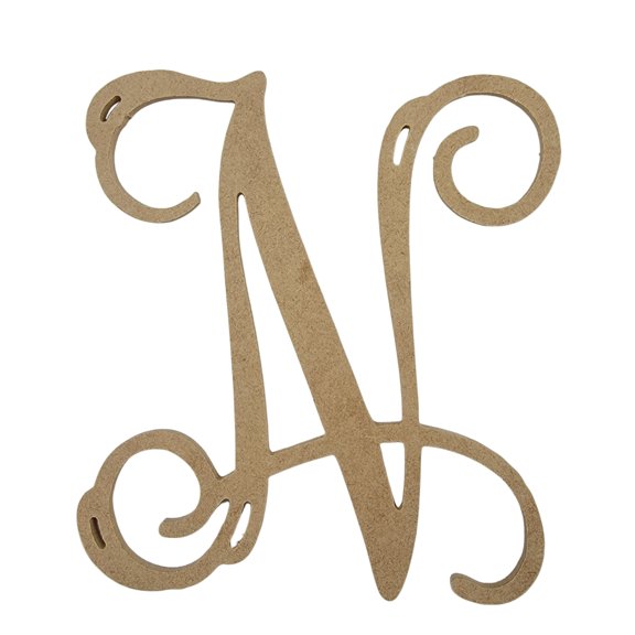 Wooden Letter Unfinished, Vine Font, Craft Cutout