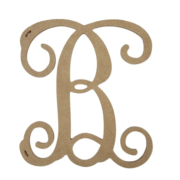 Wooden Letter Unfinished, Vine Font, Craft Cutout