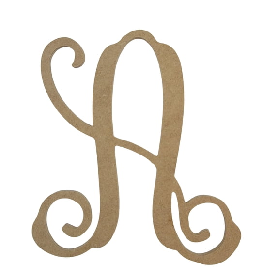 Wooden Letter Unfinished, Vine Font, Craft Cutout