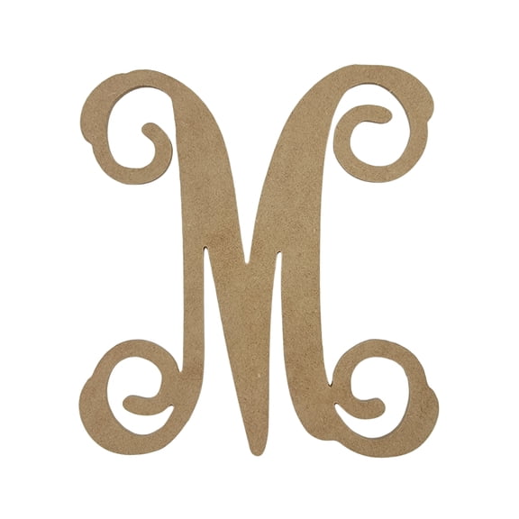 Wooden Letter Unfinished, Vine Font, Craft Cutout
