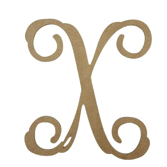 Wooden Letter Unfinished, Vine Font, Craft Cutout