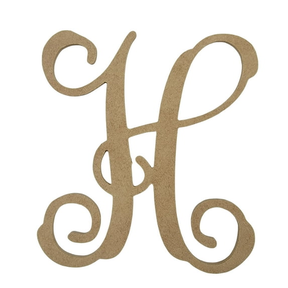 Wooden Letter Unfinished, Vine Font, Craft Cutout