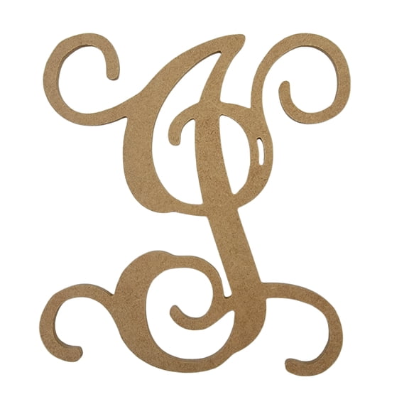 Wooden Letter Unfinished, Vine Font, Craft Cutout