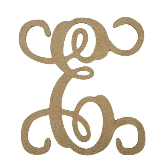 Wooden Letter Unfinished, Vine Font, Craft Cutout