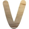 thumbnail image 1 of Wooden Letter V, Blank Craft Paintable 15'' Wall Hanging Wood Alphabet Letter, Shadow Beamer, 1 of 3
