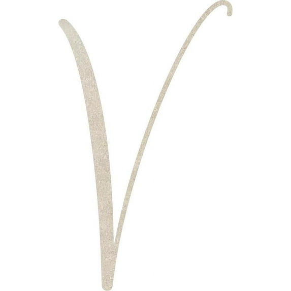 Wooden Letter (V) Unfinished Craft, 14'' Tall Paintable DIY, Script Rebeca Font