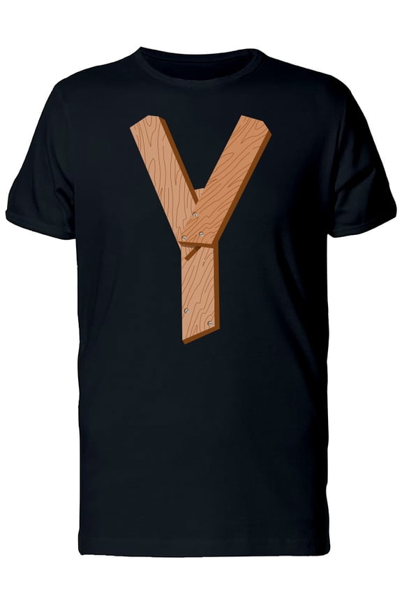 Wooden Letter Y Tee Men's -Image by Shutterstock