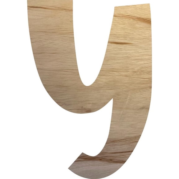 Wooden Letter (Y) Unfinished Craft, 18'' Tall Alphabet Wood Letter DIY, Paintbale Icebold Font