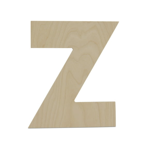 Wooden Letter Z Cutouts 8", Wooden Letters for Wall Decor, Home Decor, Crafts, and Party Decorations by Woodpeckers