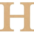 thumbnail image 1 of Wooden Letters Craft, Unfinished 14'' Tall Times H, Alphabet Small MDF Shape, 1 of 5