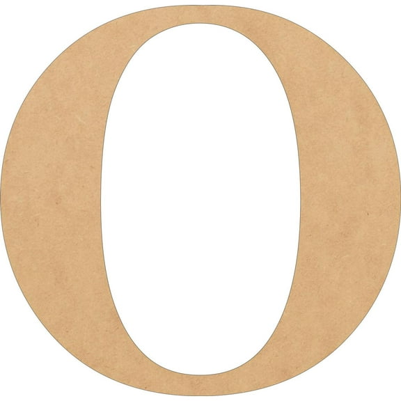Wooden Letters Craft, Unfinished 14'' Tall Times O, Alphabet Small MDF Shape