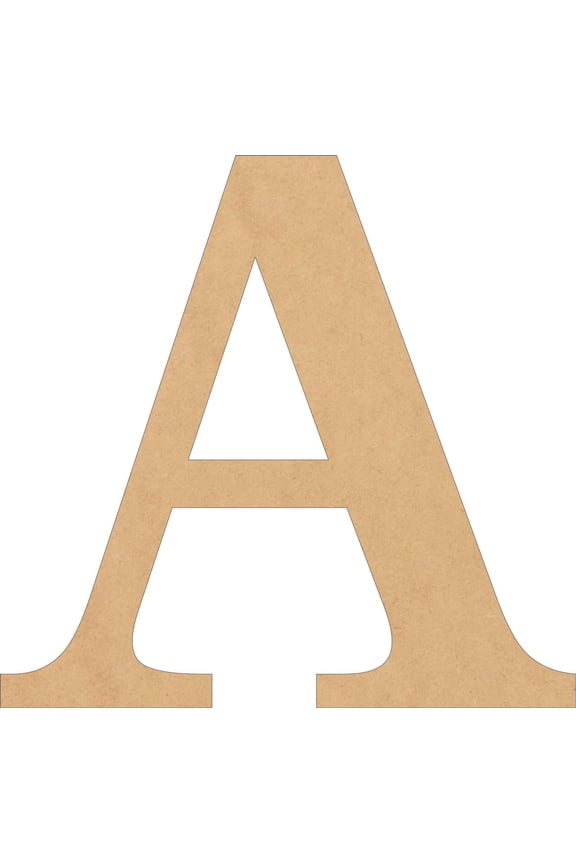 Wooden Letters Craft, Unfinished 4'' Tall Times A, Alphabet Small MDF Shape