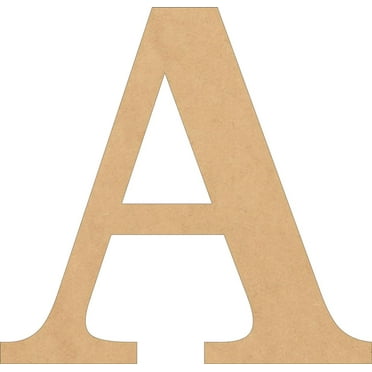 Wooden Letters Craft, Unfinished 4'' Tall Times A, Alphabet Small MDF Shape