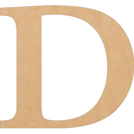 Wooden Letters Craft, Unfinished 4'' Tall Times D, Alphabet Small MDF Shape