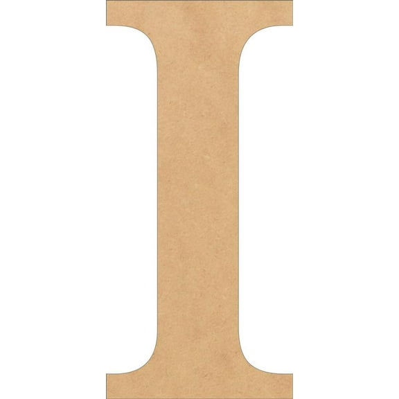 Wooden Letters Craft, Unfinished 4'' Tall Times I, Alphabet Small MDF Shape