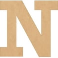 thumbnail image 1 of Wooden Letters Paintable, Unfinished 4'' Rockwell N, Alphabet DIY Kids, 1 of 8