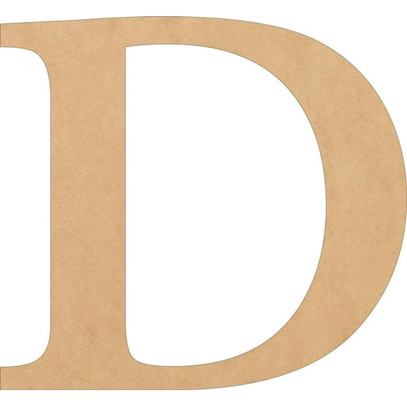 Wooden Letters, Unfinished 2'' Tall Alphabet D, Wooden Craft Letter