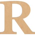 thumbnail image 1 of Wooden Letters, Unfinished 2'' Tall Alphabet R, Wooden Craft Letter, 1 of 5