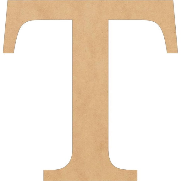 Wooden Letters, Unfinished 2'' Tall Alphabet T, Wooden Craft Letter