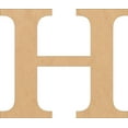 thumbnail image 1 of Wooden Letters, Unfinished 20'' Tall Alphabet H, Wooden Craft Letter, 1 of 5