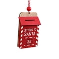 thumbnail image 1 of Wooden Letters to Santa Mailbox Christmas Ornament, Red Holiday Tree Hanging Decor with Bead, Rustic Farmhouse Xmas Party Decoration Gift, 3.62 Inch, 1 of 7