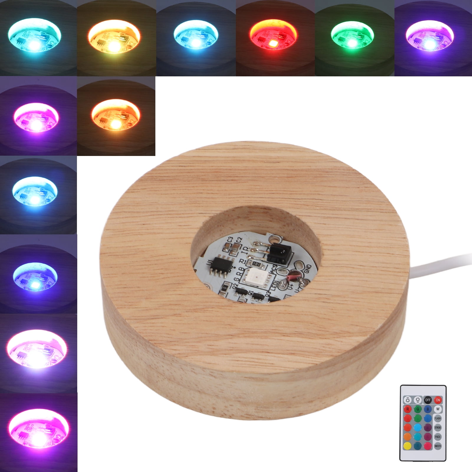 Wooden Light Base Stand, LED Base Premium Oak Wood, Providing Wonderful Experience For Crystal