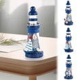 thumbnail image 1 of Wooden Lighthouse Decor under $5! CQCYD Sea Wind Wooden Mini Lighthouse, Nautical Theme Home Decor, Wood Craft Shelf Ornament, Coastal Style Room Decoration, Unique Gift for Housewarming, 1 of 9