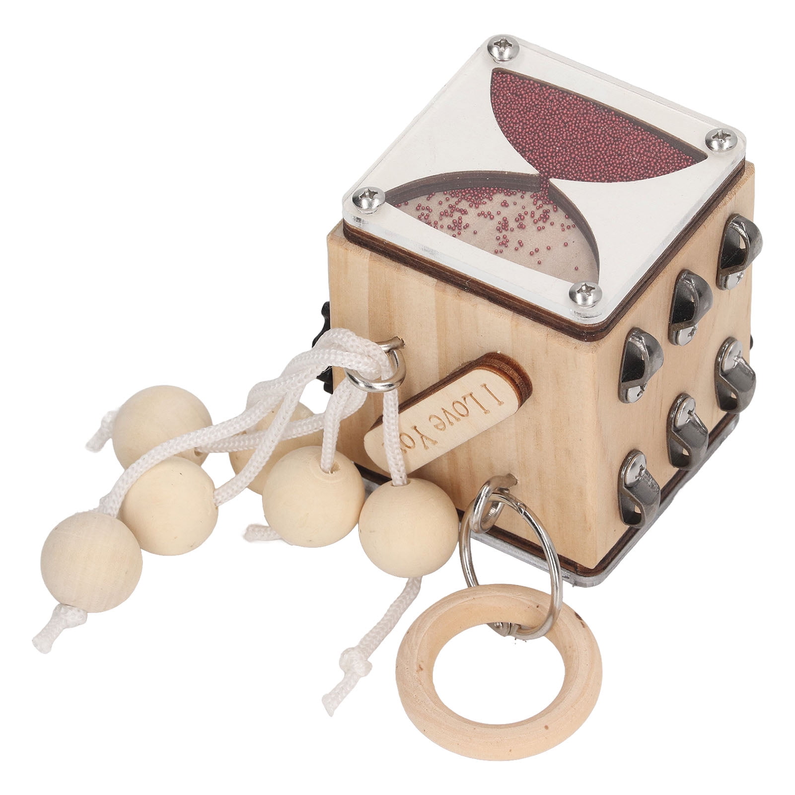 Wooden Lock Box Toy, Skill Development Switch Function Lock Toy For