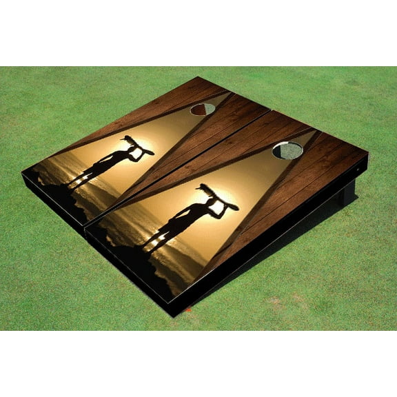 Wooden Long Board Themed Cornhole Boards