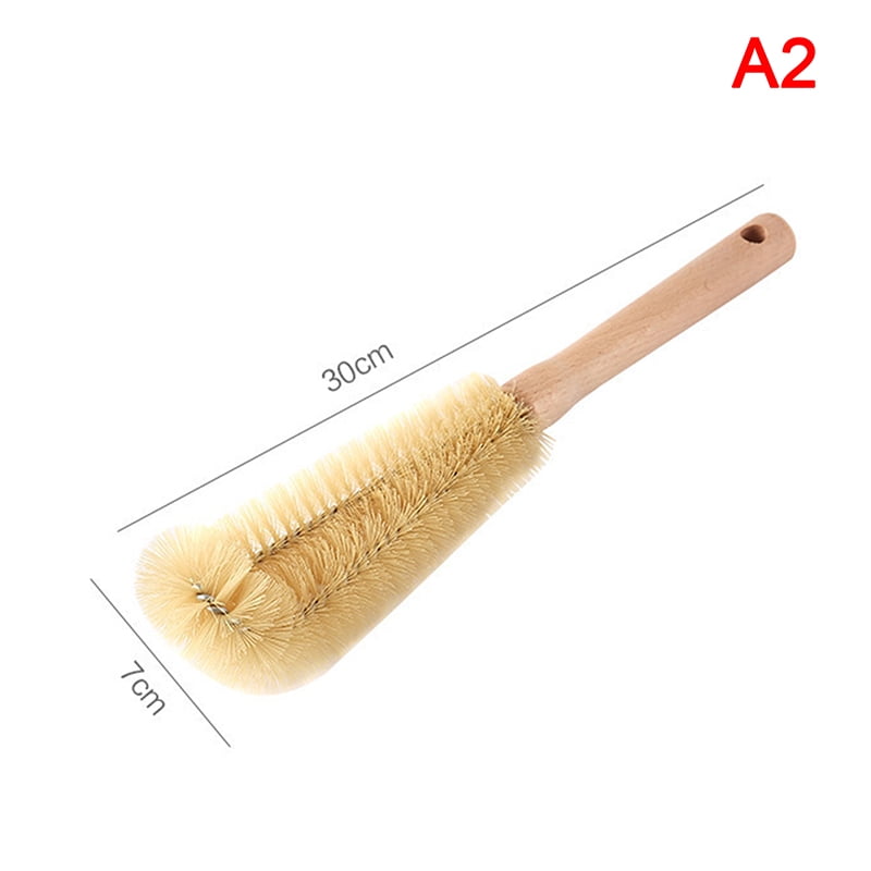 Wooden Long Handle Bottle Cleaning Brush Cup Scrubber Cleaning Brush