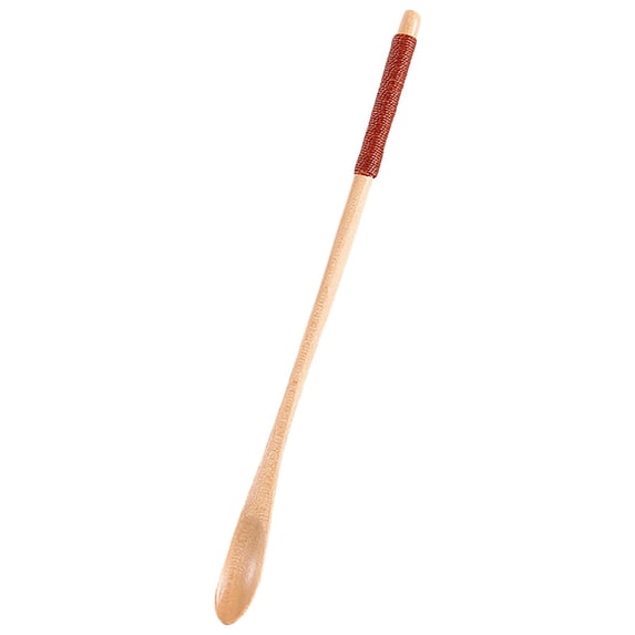 Wooden Long Handle Mixing Spoon, Natural Wood Tea Coffee Stirring Spoon, Eco-Friendly Kitchen Utensil for Cooking Baking, Non-Stick Heat Resistant Spoons for Soup Salad & Home Kitchen Use