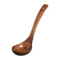 thumbnail image 1 of Wooden Long Handled Deep Soup Spoon Large Kitchen Teak Utensil For Cooking Multifunctional Tableware Smooth Lightweight Design, 1 of 7