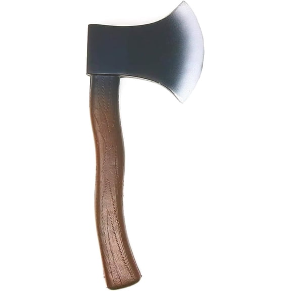 Wooden Look Axe Prop 1-Pack Halloween Decor | Realistic Safe for Kids Party Event Costume