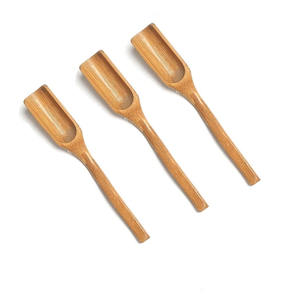Wooden Loose Tea Scoops, 3PCS Natural Bamboo Wood Spoons, Loose Tea Measure Spoon Bamboo, Bamboo Tea Spoon for Scooping Coffee Powder, Spices and Condiments