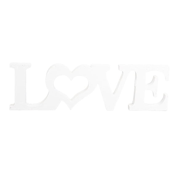 Wooden Love Sign Wedding Table Decorations Wood Love Letters Bridal Shower Signs for Home Decor Married Anniversary Party Wedding Party Proposal Ceremony(White)