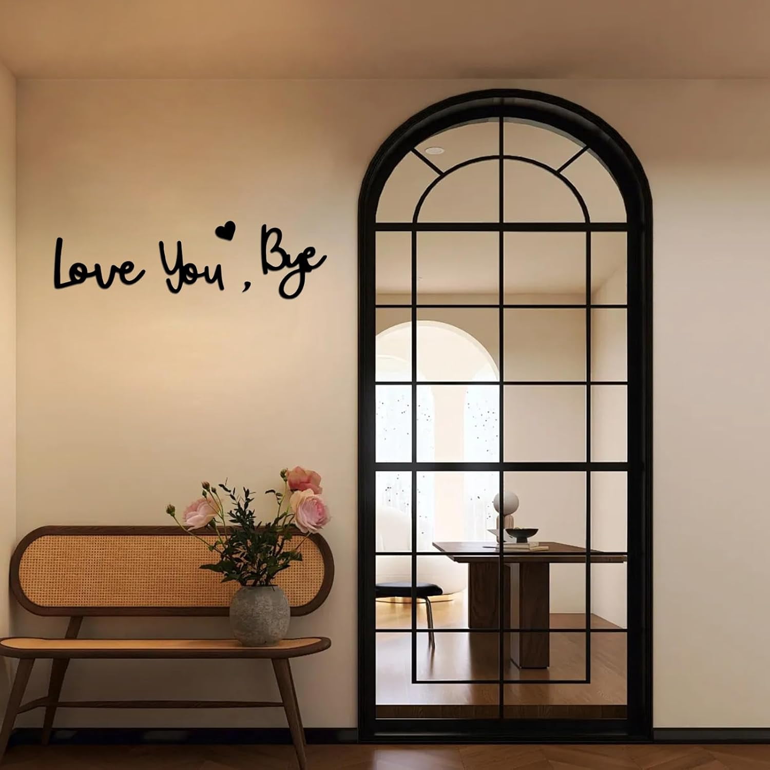 Wooden Love You Bye Sign Home Decor - Boho Farmhouse Wall Art Decor for ...