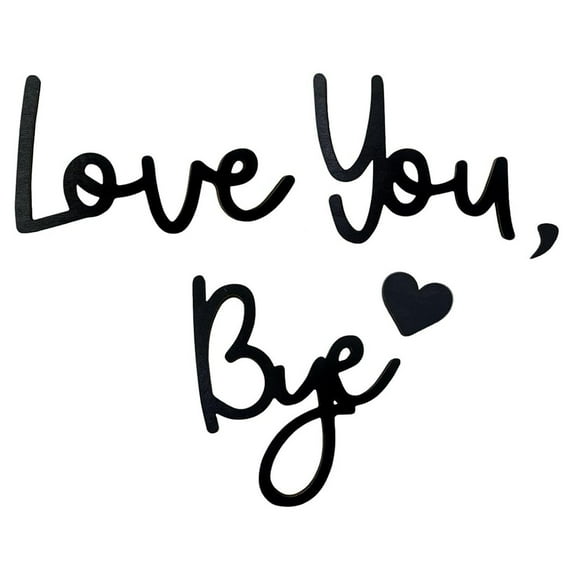 Wooden Love You Bye Sign Home Decor - Boho Farmhouse Wall Art Decor for Stylish Living Room, Hallway Entryway, Wall Decor Door Sign Gift for Your Family Lovers