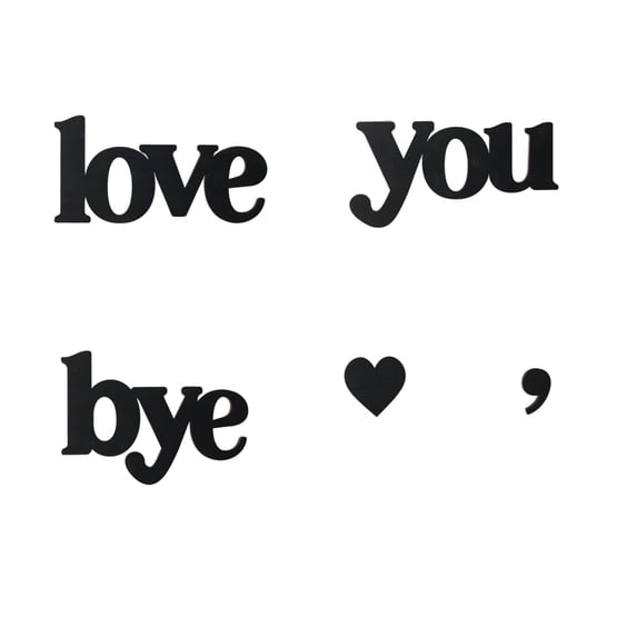 Wooden Love You Goodbye Wall Sign, Rustic Home Decor Plaque, Entryway Greeting Board, Farmhouse Style Interior Ornament, Sentimental Message Hanging Art