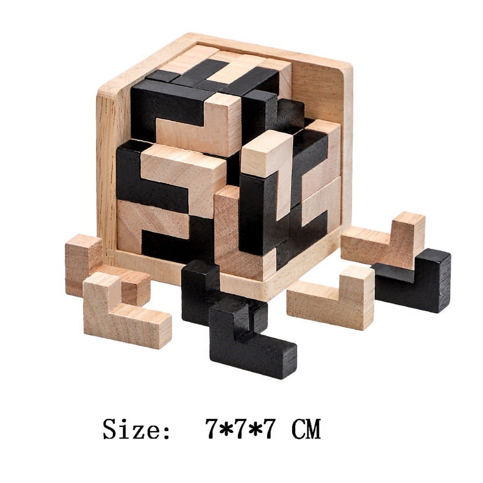 Wooden Luban Lock Unlock Interlocking Puzzle Rompecabezas IQ Test Brain ...