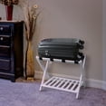 thumbnail image 1 of Wooden Luggage Rack with Upper and Lower Shelf, White, 1 of 10