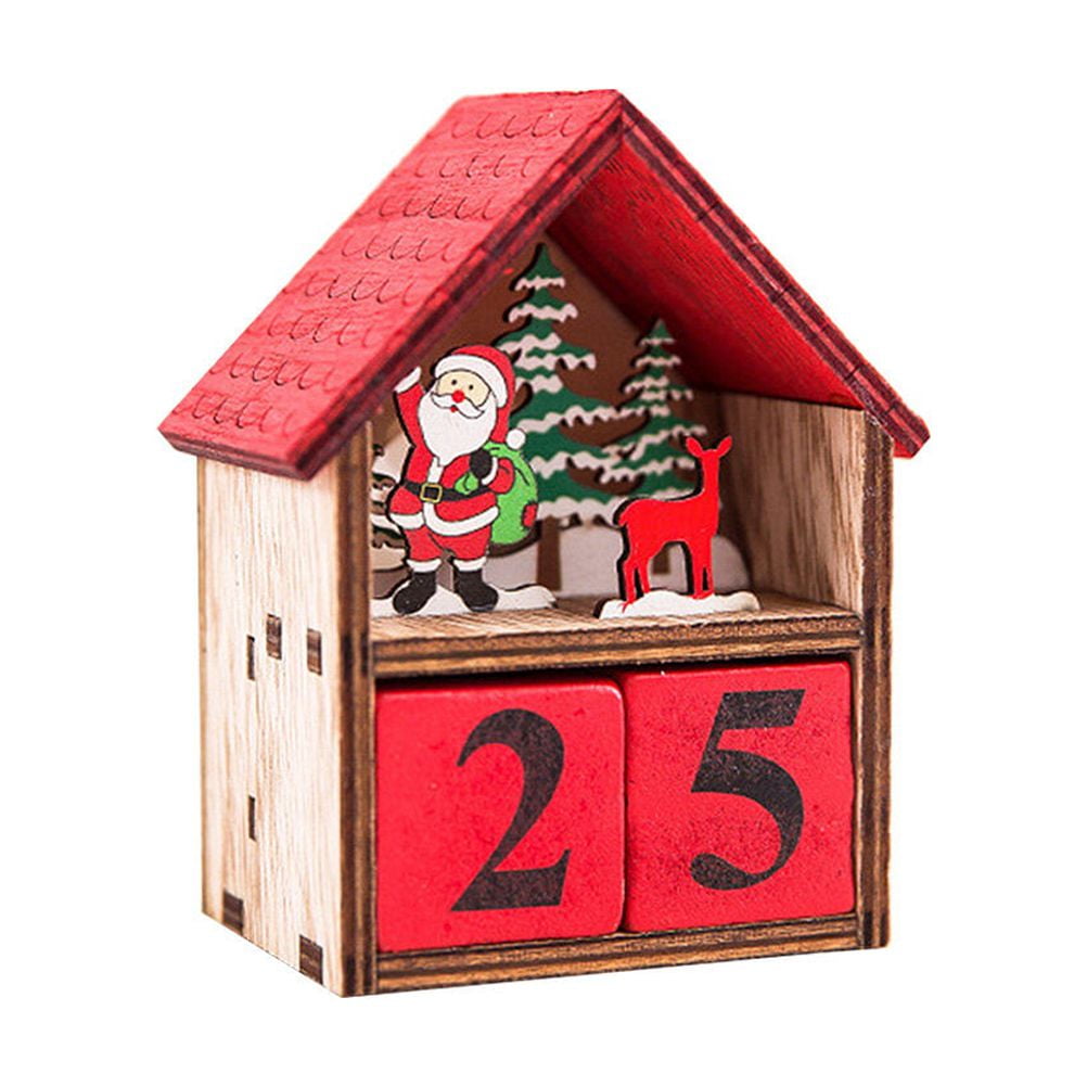 Wooden Luminous Calendar Christmas Calendar Desktop Adornment Creative wooden-luminous-calendar-christmas-calendar-desktop-adornment-creative