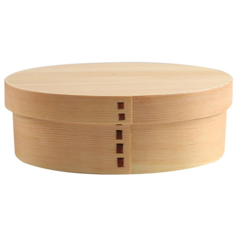 Japanese Lunch Box Oval Brown Wooden Sushi Lunch Box Simple - Temu