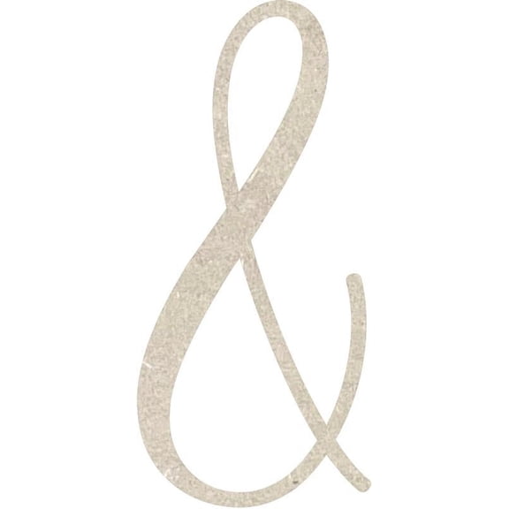 Wooden MDF Letter (&) Unfinished Craft, 16'' Tall Paintable DIY, Script Rebeca Font