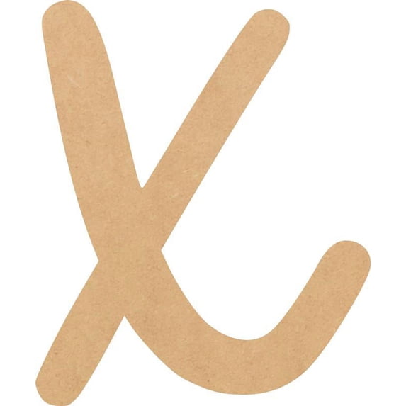 Wooden MDF Letter (X) Unfinished Craft, 16'' Tall Paintable DIY, Script Bright Candy Font
