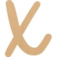 thumbnail image 1 of Wooden MDF Letter (X) Unfinished Craft, 8'' Tall Paintable DIY, Script Bright Candy Font, 1 of 3