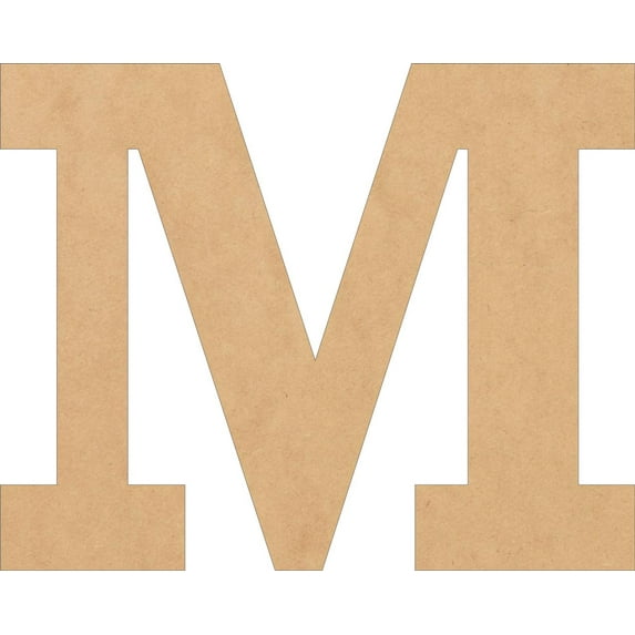 Wooden MDF Letters, Blank 6'' Rockwell M, Craft Wall Hanging Shape