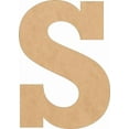 thumbnail image 1 of Wooden MDF Letters, Blank 6'' Rockwell S, Craft Wall Hanging Shape, 1 of 8